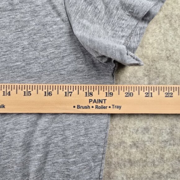 Shein XL Heather Gray Cat Graphic Short Sleeve T-Shirt "Im Fine" Cotton Blend - Picture 5 of 5